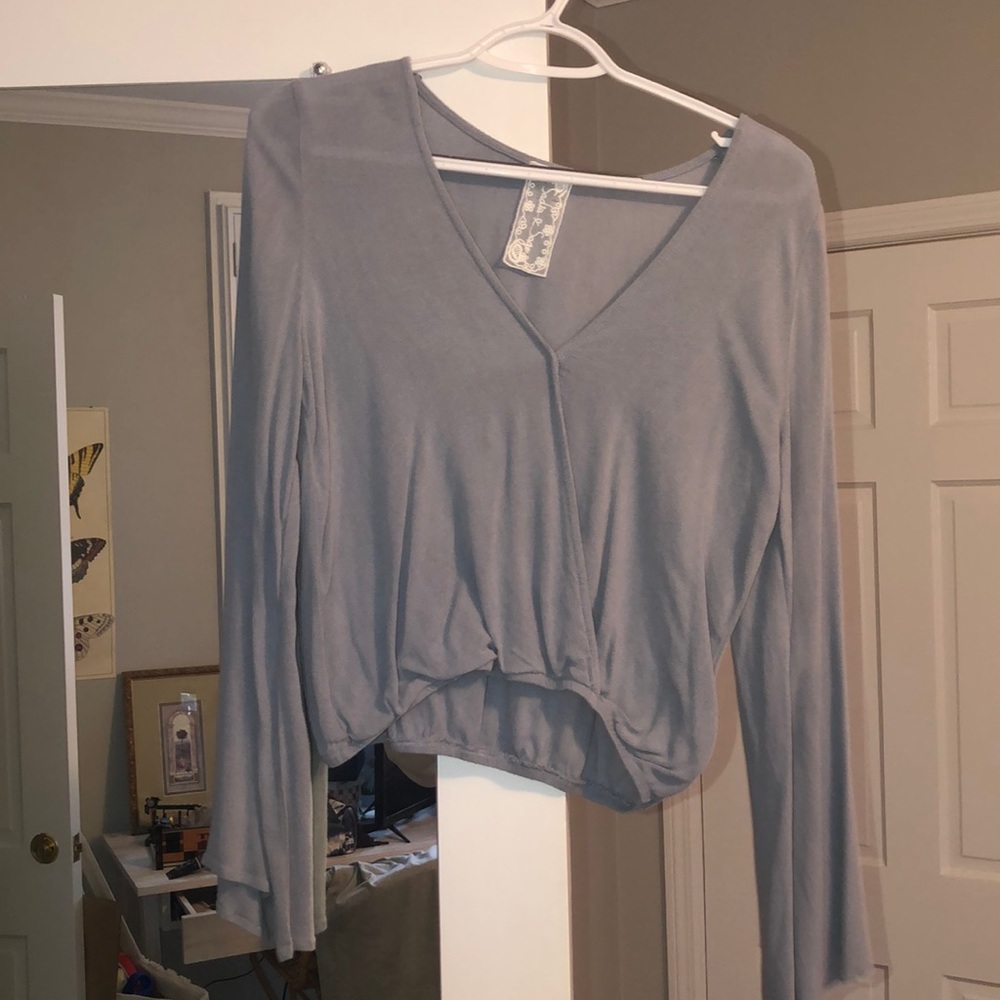 American Threads Light Blue Top